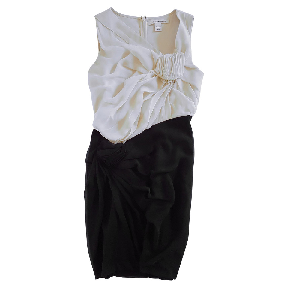 Diane Von Furstenberg Two-tone silk dress