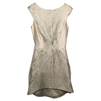 Amanda Wakeley Short dress in silver / ecru