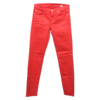 7 For All Mankind Jeans Katoen in Rood