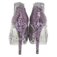 Sergio Rossi Snake leather ankle boots