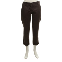 Versace Pantaloni di lino in grigio-marrone