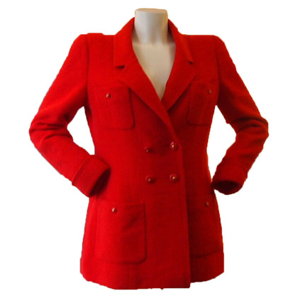 Chanel Giacca/Cappotto in Lana in Rosso