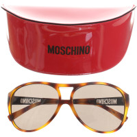 Moschino Gemusterte Sonnenbrille in Braun