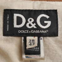Dolce & Gabbana giacca scamosciata in Tan