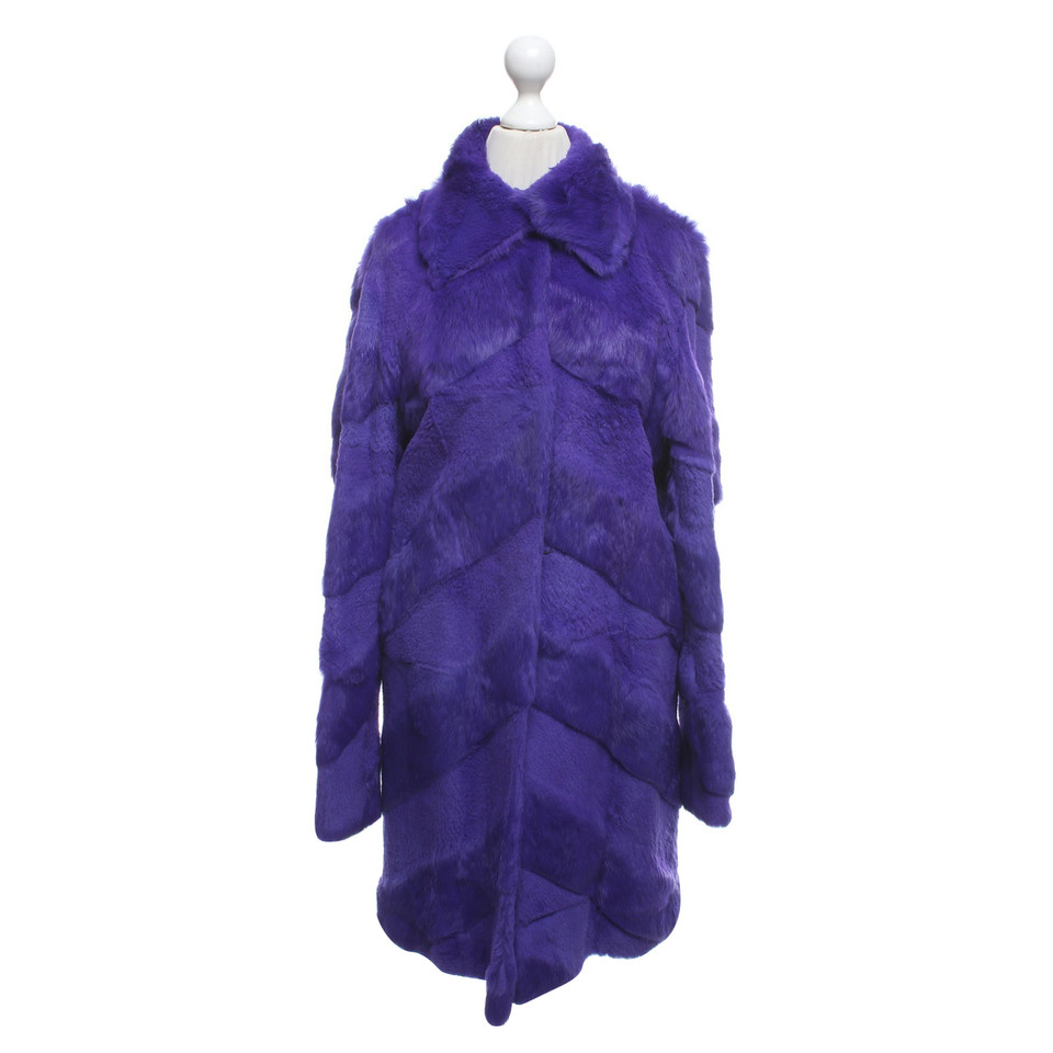 Versace Fur coat in purple