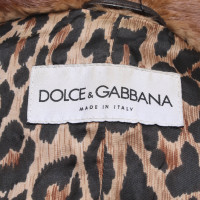 Dolce & Gabbana Jacke/Mantel aus Leder in Braun