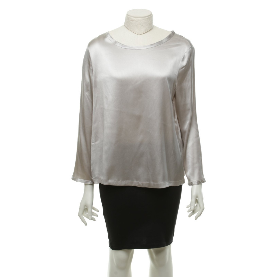 Basler Silk blouse in light gray