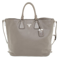 Prada Ledershopper grijs