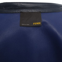 Fendi Leather jacket in blue