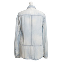 Burberry camicia jeans in azzurro