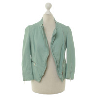 Karen Millen Giacca di pelle in menta