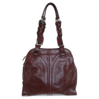 Pollini Leather handbag in Bordeaux