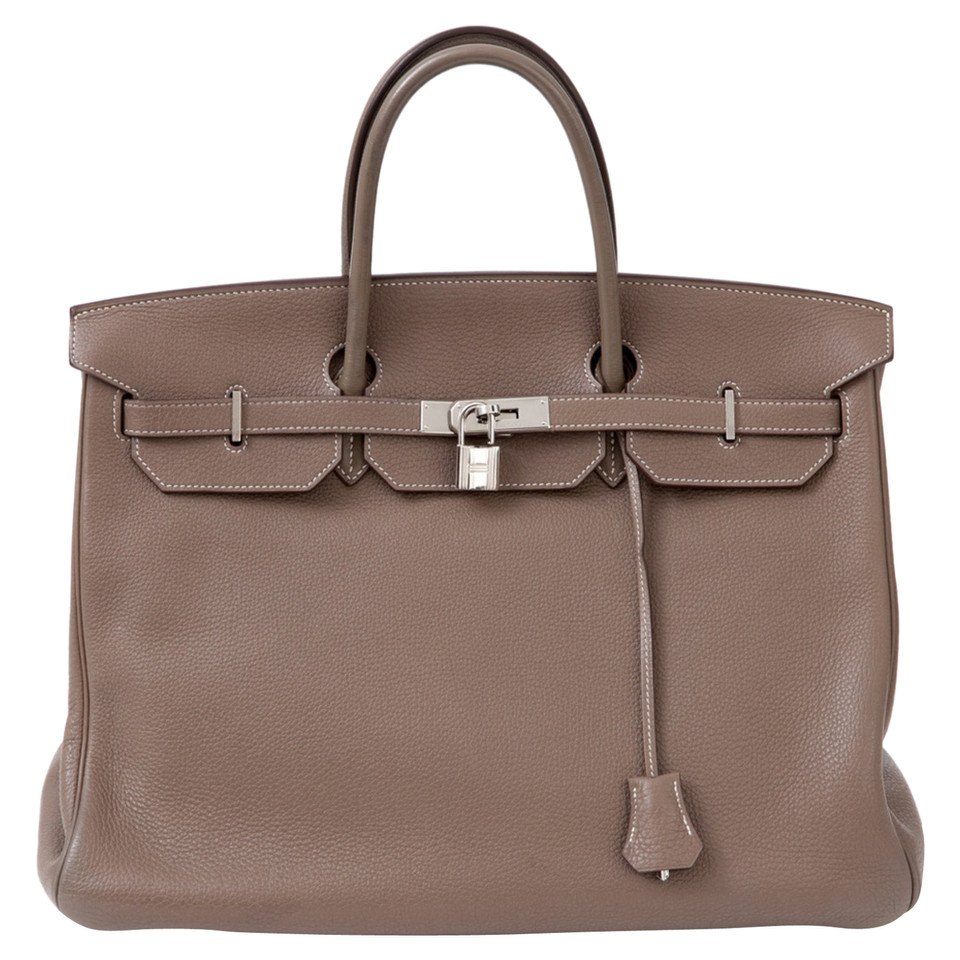 Hermès Birkin Bag 40 aus Leder in Taupe