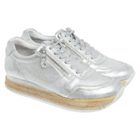 Kennel & Schmenger Trainers Leather in Silvery