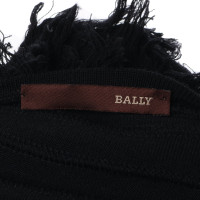 Bally Robe à franges en noir