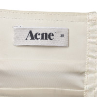 Acne Lederen rok in crème