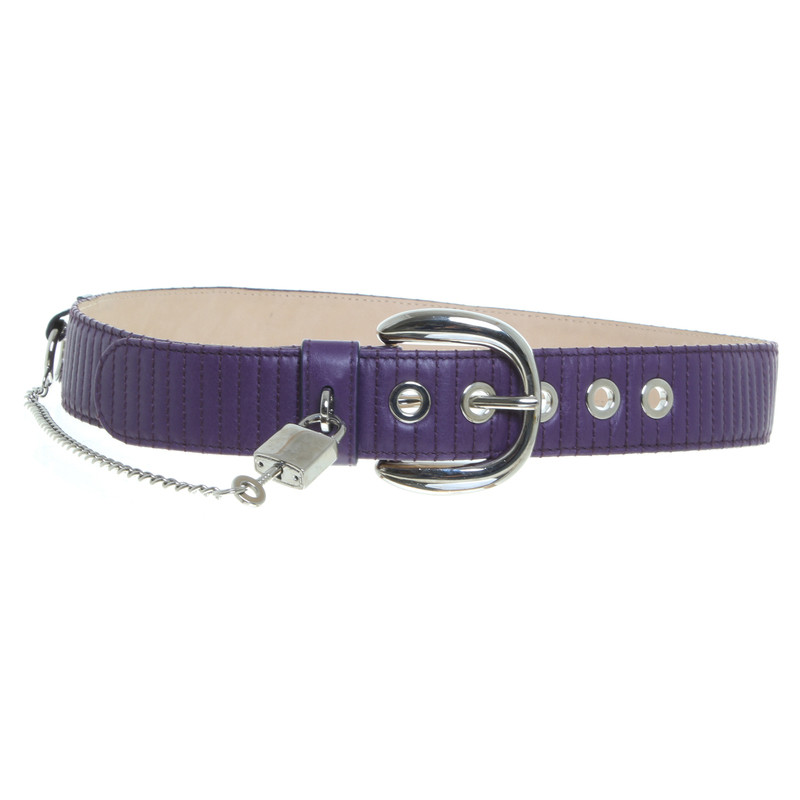 Dolce & Gabbana Leather belt purple