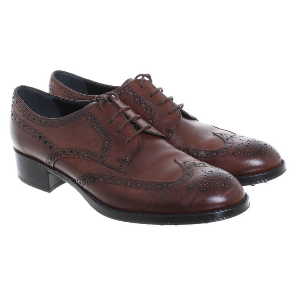 Tod's Lace-up shoes Leather in Brown