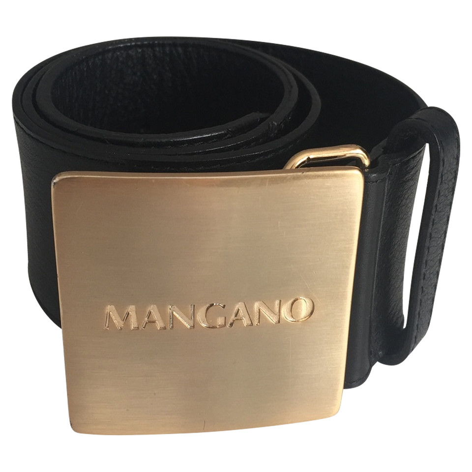 Mangano Gürtel aus Leder in Schwarz