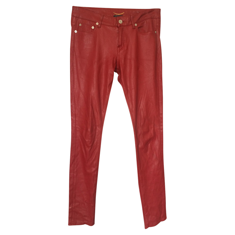 Saint Laurent Faux leather trousers