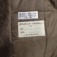 Brunello Cucinelli Baumwoll-Jacke in Grau