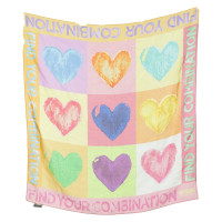 Moschino Cheap And Chic Silk scarf with heart motif