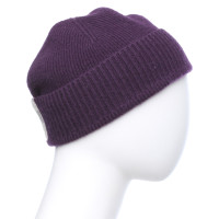 Burberry Cappello/Berretto in Cashmere in Viola