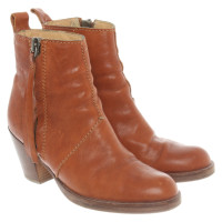 Acne Bottines en Cuir en Marron