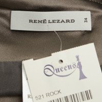 René Lezard Silk skirt in brown