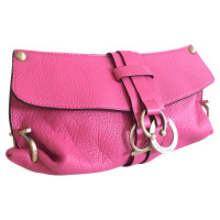 Salvatore Ferragamo Clutch Bag Leather in Pink