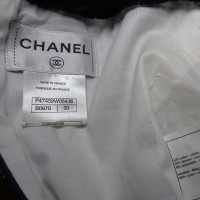 Chanel Schwarz-weißes Spitzenkleid