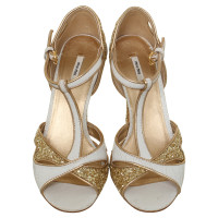 Miu Miu Sandals with gold heels 
