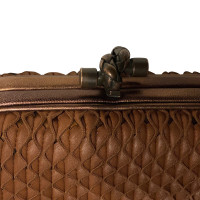 Bottega Veneta Knot Clutch Leather in Brown