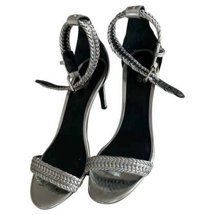 Maje Sandals Leather in Silvery