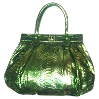 Zagliani Python leather handbag