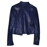 Versace Jacket/Coat Leather in Violet