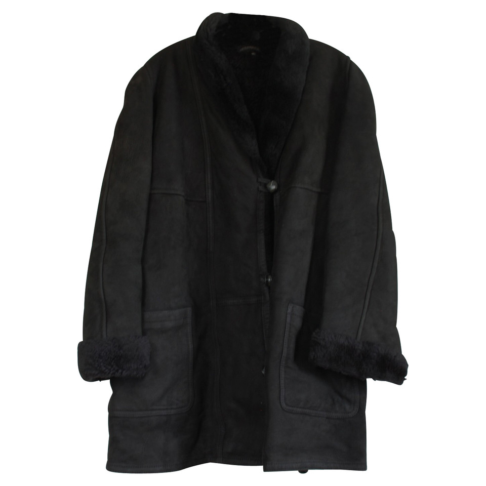 Oscar De La Renta Veste/Manteau en Fourrure en Noir