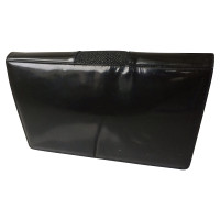 Aigner clutch patent leather