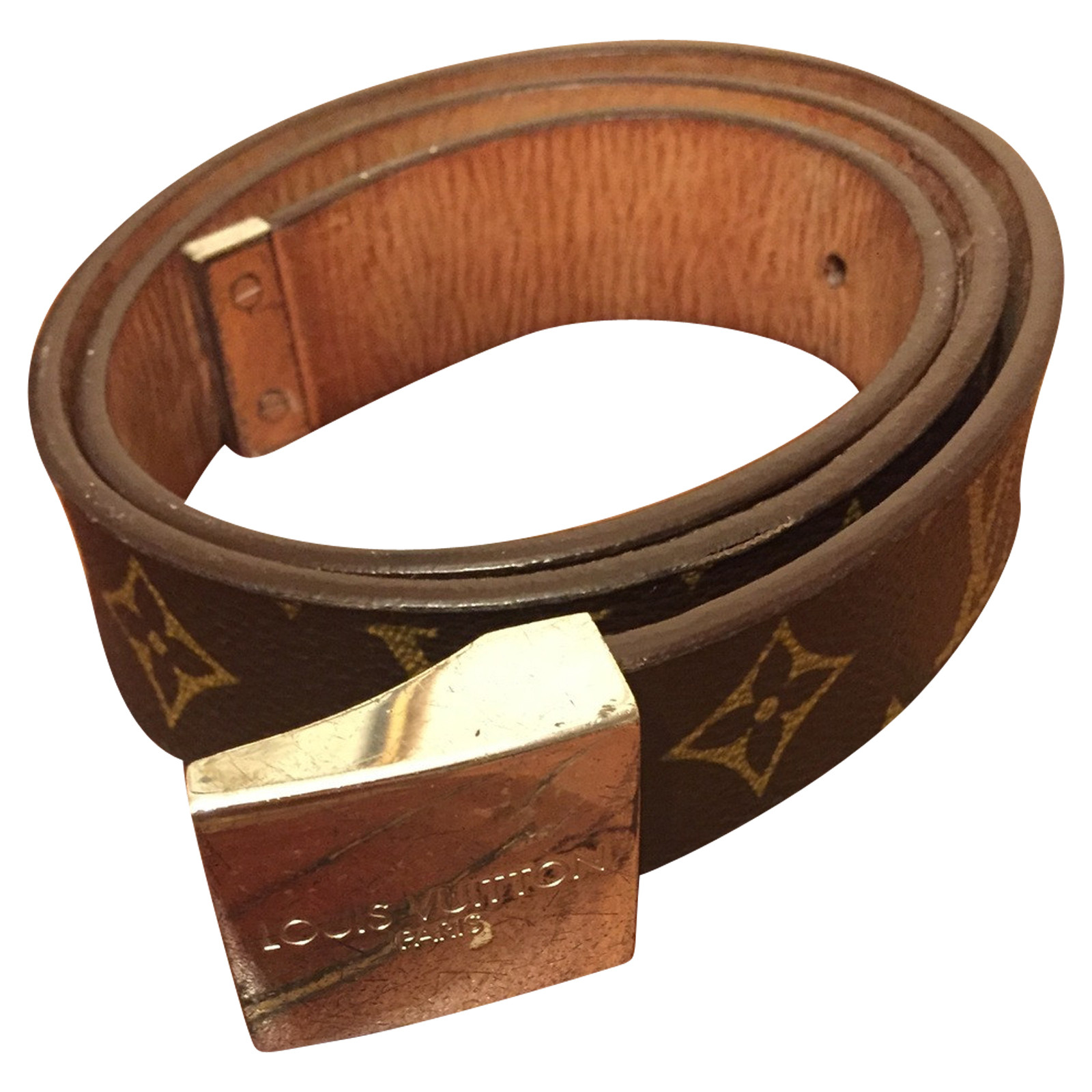Louis Vuitton Belt Leather in Brown - Second Hand Louis Vuitton Belt  Leather in Brown buy used for 189€ (4446192)