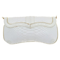 Roberto Cavalli clutch en peau de serpent