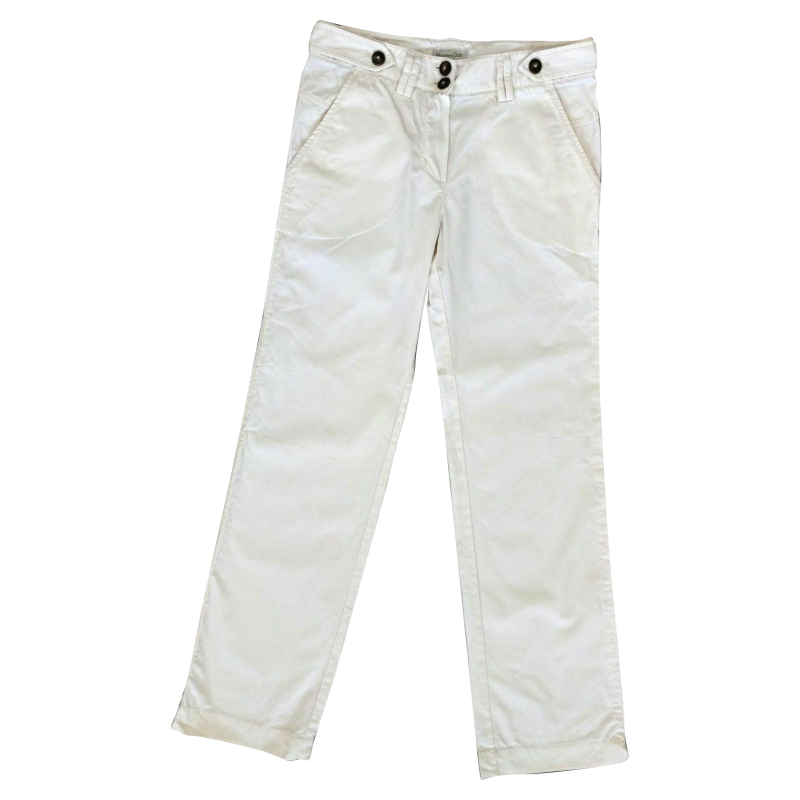 Massimo Dutti Trousers Cotton in White - Second Hand Massimo Dutti Trousers  Cotton in White buy used for 49€ (4380359)