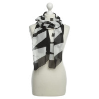 Moschino Silk scarf with logo print