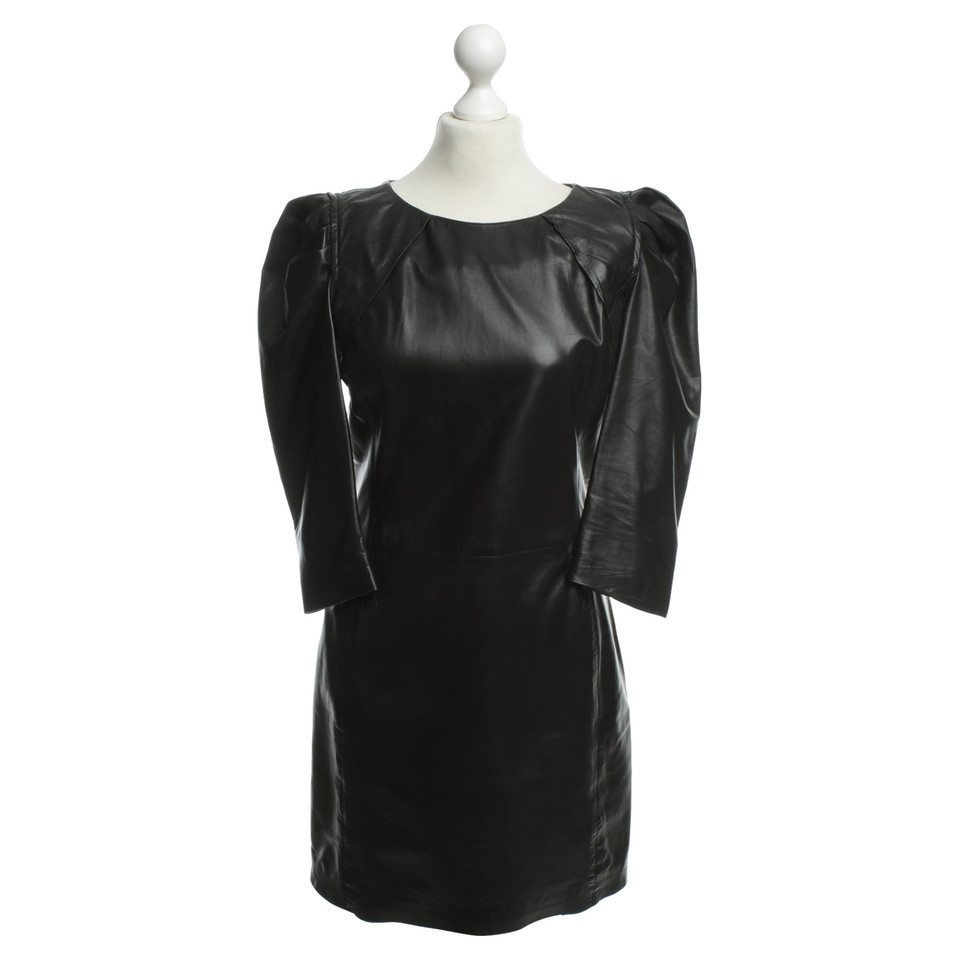 Maje Leather dress in black