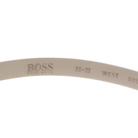 Hugo Boss Leather belt in white