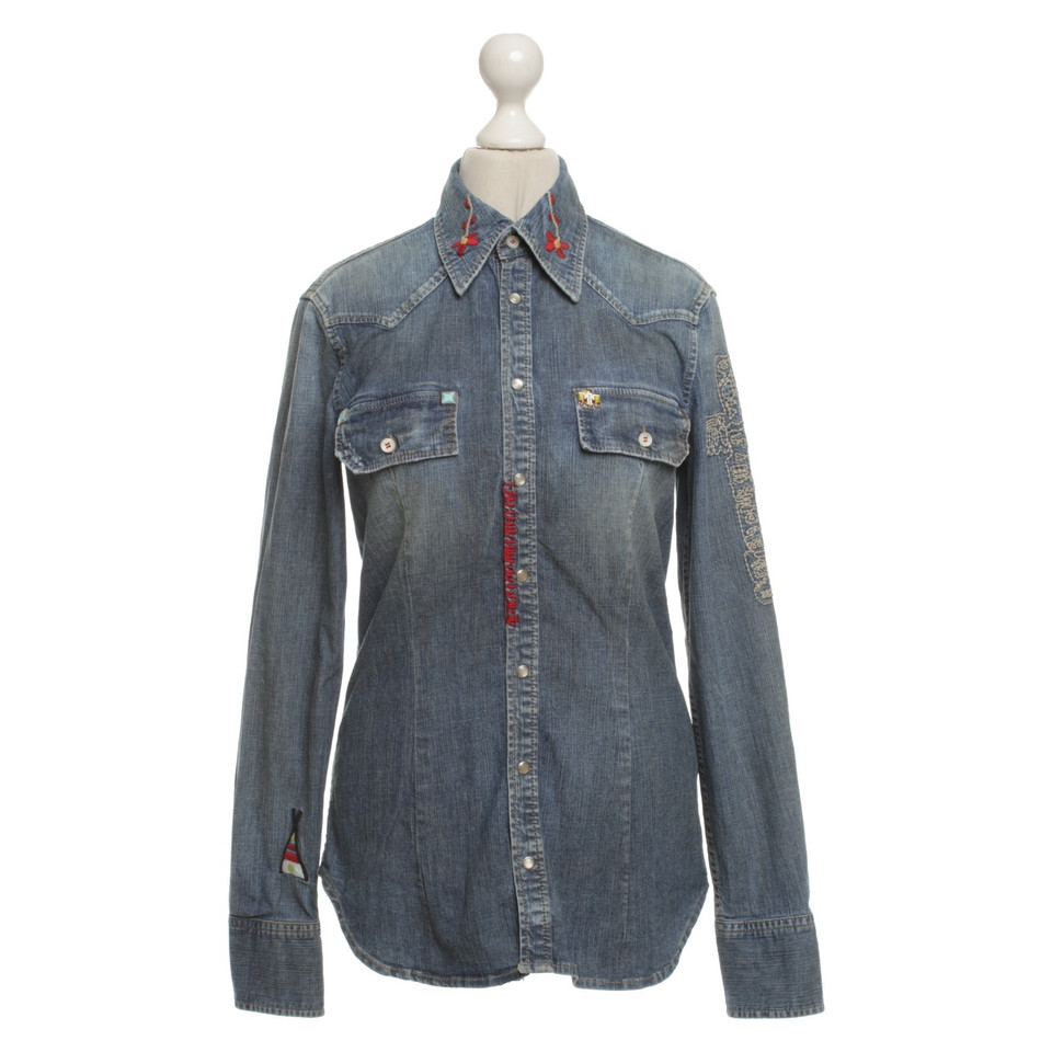 Dsquared2 Jeansbluse im Used-Look