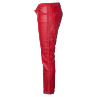 Isabel Marant Trousers Leather in Red