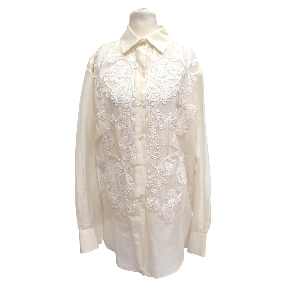 Etro Long blouse with lace trim