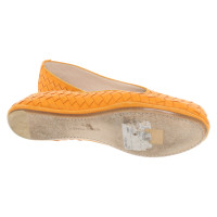 Bottega Veneta Slippers/Ballerinas Leather in Orange