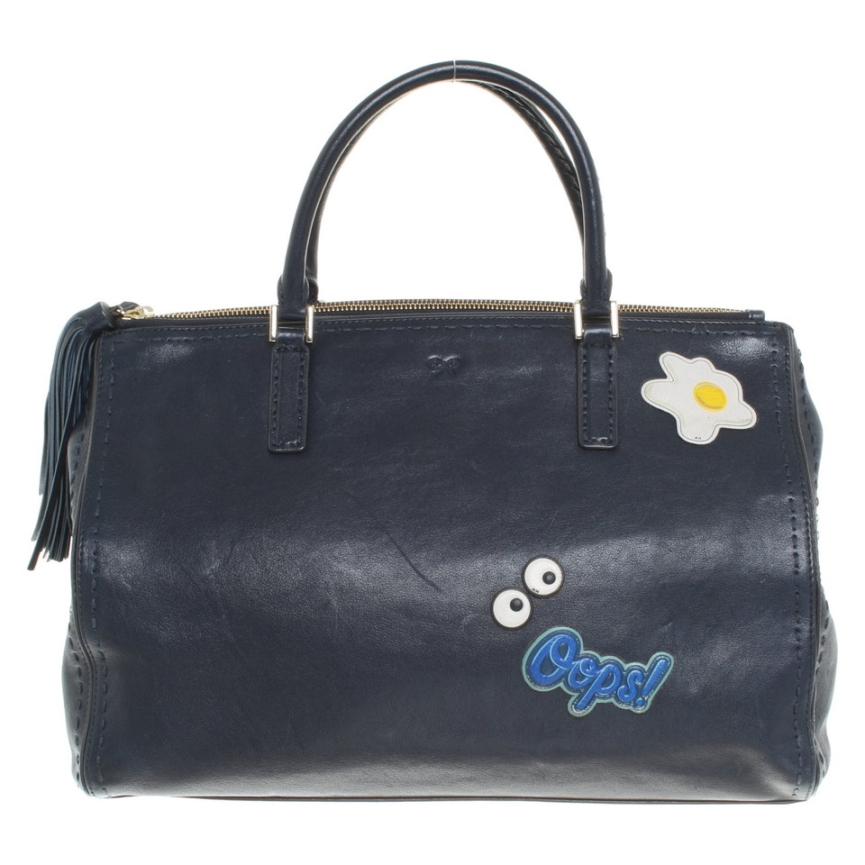 Anya Hindmarch Borsa a mano blu scuro