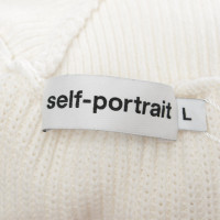 Self Portrait Pullover in Creme/Schwarz
